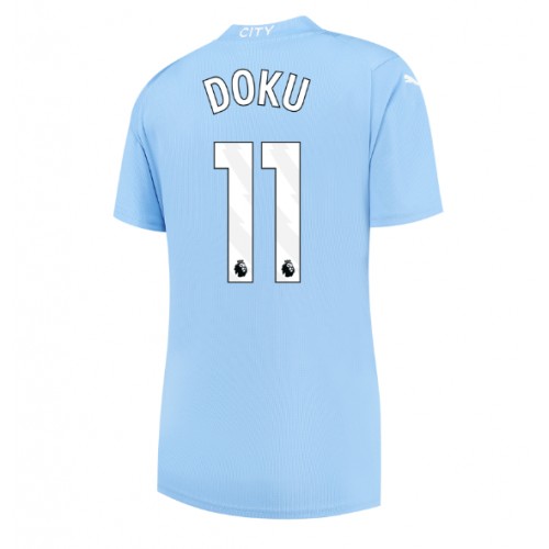 Dámy Fotbalový dres Manchester City Jeremy Doku #11 2023-24 Domácí Krátký Rukáv
